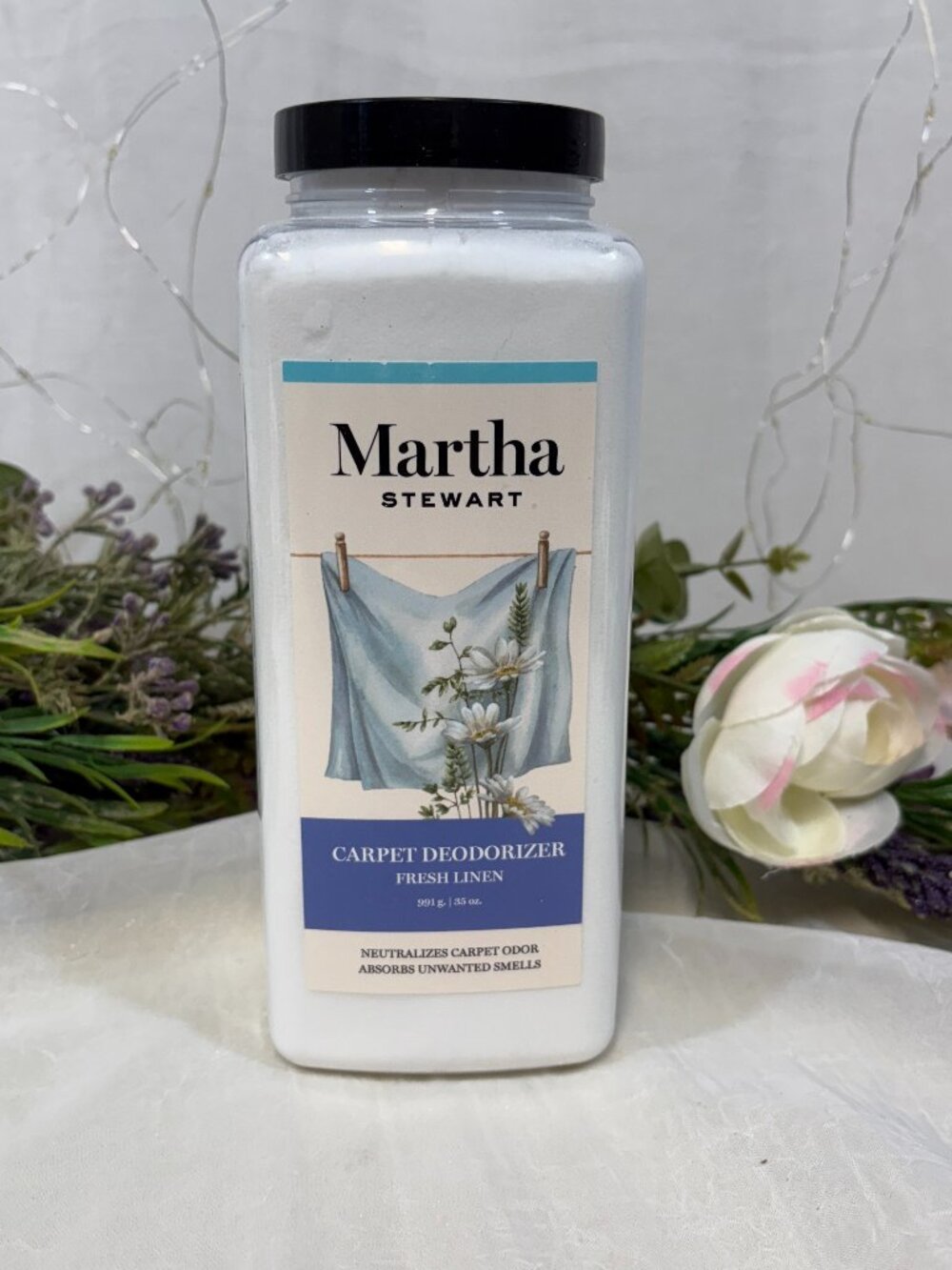 Martha Stewart Fresh Linen Carpet Deodorizer 35OZ RARE